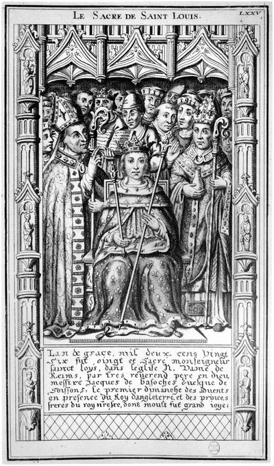 Szt. Lajos felszentelése 1226-ban, XVI-XVII alkotó: French School