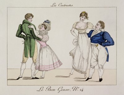 A kontrasztok, 24. lemez a Le Bon Genre-ből, 1811 alkotó: French School