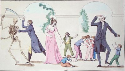 A vakcina veszélyei, 1800-04 körül (színes metszet) alkotó: French School