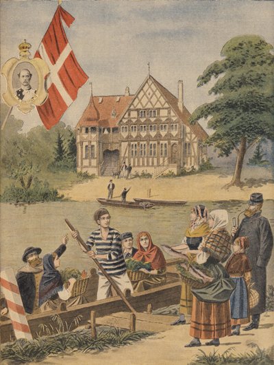 A dán pavilon az 1900. évi párizsi egyetemes kiállításon, illusztráció a Le Petit Journalból, 1900. augusztus 19. alkotó: French School