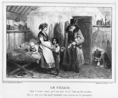 A fizetés dátuma, 1840 körül alkotó: French School