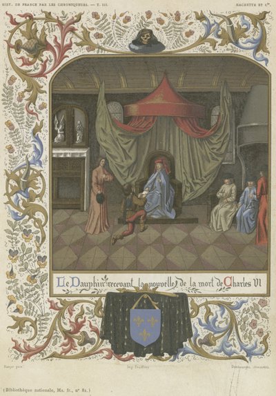 A Dauphin hírt kapott VI. Károly haláláról alkotó: French School