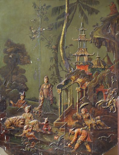 "A Föld", a Grand Cabinet Chinois részlete a Hotel Richelieu-ból, Place des Vosges, 1728-31 körül alkotó: French School