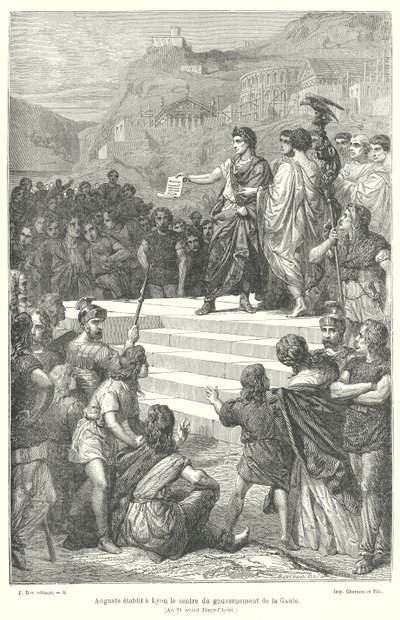 Augustus császár létrehozta Római Gallia közigazgatási központját Lugdunumban (Lyon) alkotó: French School