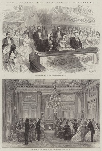 A császár és császárné Compiegne-ben alkotó: French School