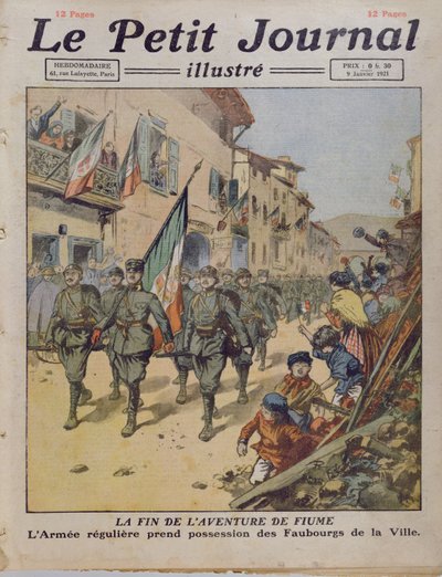A fiumei kaland vége, a Le Petit Journalból, 1921. január 9 alkotó: French School