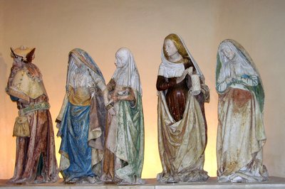 A síremlék, 1490 (festett kő) (részlet) alkotó: French School