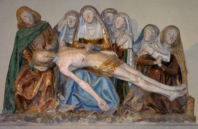 A síremlék, 1490 (festett kő) (részlet) alkotó: French School