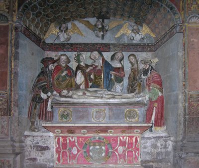 A síremlék, 1523 körül (festett kő) alkotó: French School