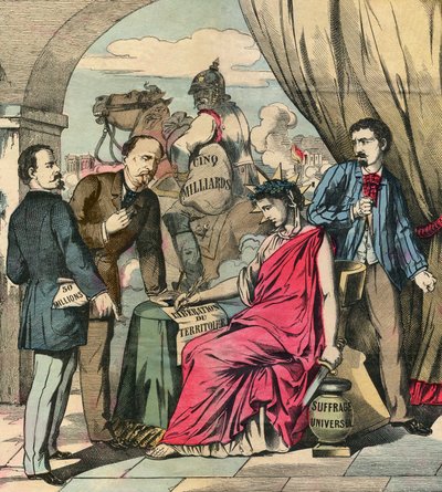 Az Adolphe Thiers és Otto von Bismarck közötti tárgyalások után az 1871. május 10-én aláírt frankfurti szerződés vetett véget a francia-német háborúnak: Franciaországnak át kellett adnia Elzász és Lotaringia egy részét, valamint 5 milliárd frankot kellett  alkotó: French School