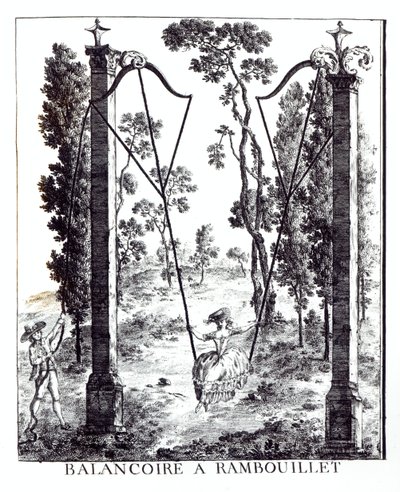 A Rambouillet-i kerti hinta, George Louis le Rouge Details des Nouveaux Jardins a la Mode című művéből, 1775-78. alkotó: French School