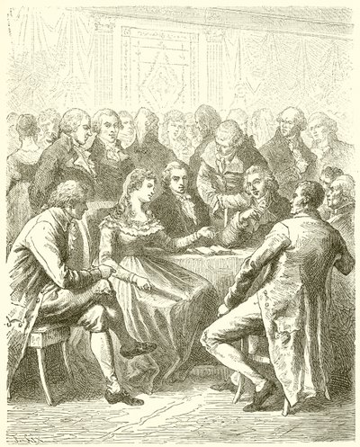 A Girondins otthonában, Madame Rolandban alkotó: French School