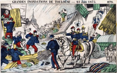 A toulouse-i nagy árvizek június 23-án alkotó: French School