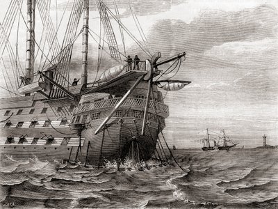 A HMS Agamemnon a transzatlanti távírókábel lefektetése, augusztus 2 alkotó: French School