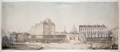 A lyuk a Rue Monge-on, a Navarrai Főiskola és a Párizsi Műszaki Iskola, 1870 alkotó: French School