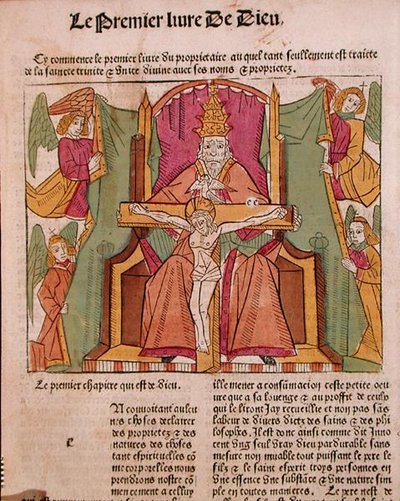 A Szentháromság, angol Barthelemy „Livre des Proprietes des Choses” című művéből alkotó: French School