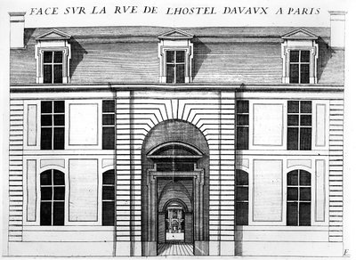A Hotel dAvaux, rue du Temple, Párizs alkotó: French School