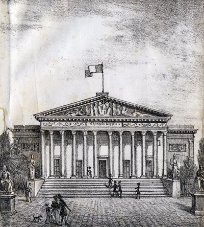 The House of Deputes – "Alphabet Picturesque des Monumens de Paris" 1840 körül (metszet) alkotó: French School
