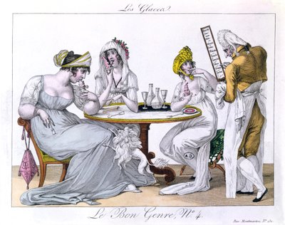 The Ice Cream, plat 4, Le Bon Genre, Párizs, 1827 alkotó: French School