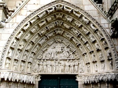 Szent Tamás hitetlensége, a nyugati homlokzat jobb oldali timpanonjáról alkotó: French School