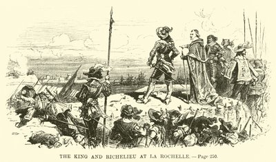 A király és Richelieu La Rochelle-ben alkotó: French School
