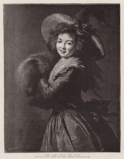 The Lady with the Muff (metszet) alkotó: French School