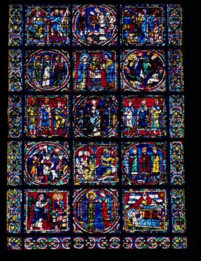 Krisztus élete, Újszövetségi ciklus, az ablak alsó fele, 1145-50 körül alkotó: French School