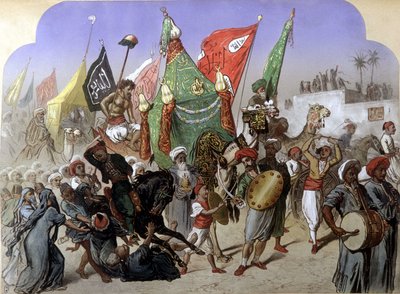 A Mahmal: Mekka szent szőnyegének visszatérése – a „modern Egyiptomban”, Henri de Monte, v.1870 alkotó: French School