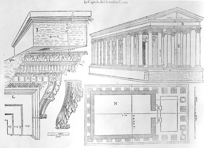 A Maison Carree, az 1560-ban megjelent Jean Poldo dAlbenas által készített Discours historial de lantique et illustre cite de Nismes illusztrációja alkotó: French School