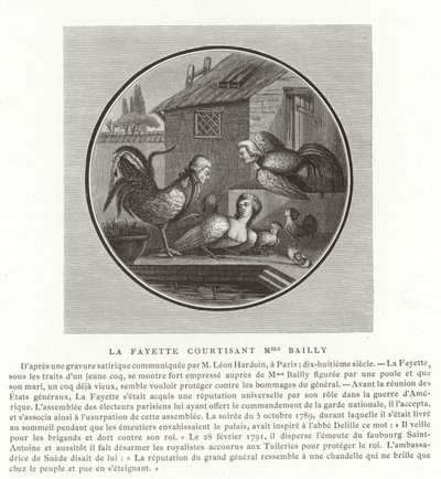 A Marquis de Lafayette Madame Baillynek udvarol alkotó: French School