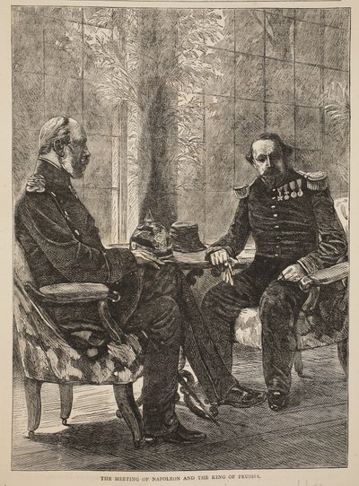 Napóleon és a porosz király találkozása, 1870. szeptember, Cassells illusztrációja: A Franciaország és Németország közötti háború története, 1870-1871 alkotó: French School