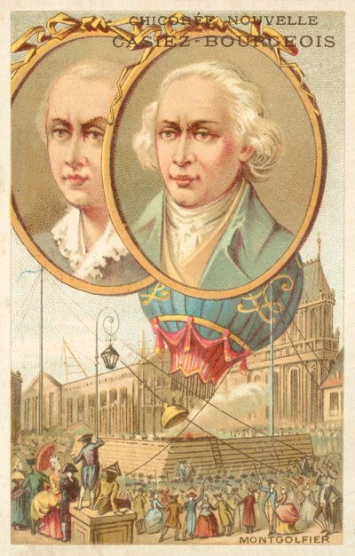 A Montgolfier testvérek (chromolitho) alkotó: French School