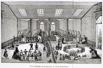 The Nursery in the Familistery of Guise, a Solutions Socialestől, Jean-Baptiste Andre Godin (1817-88), Párizs, 1871 alkotó: French School