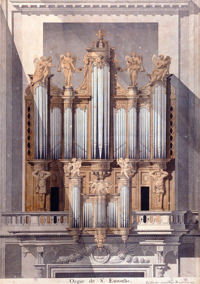 Saint-Eustache orgonája, 1801 (wc papíron) alkotó: French School