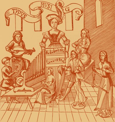 "A zene megszemélyesítése" alkotó: French School
