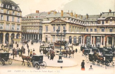 A Place du Palais Royal Párizsban, 1910 alkotó: French School