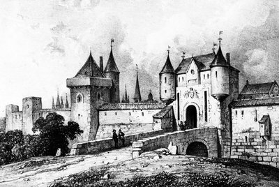 A Porte Saint-Honoré, Párizs a 13. században alkotó: French School