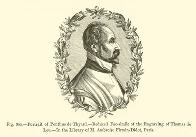 Pontus de Tyard portréja (metszet) alkotó: French School