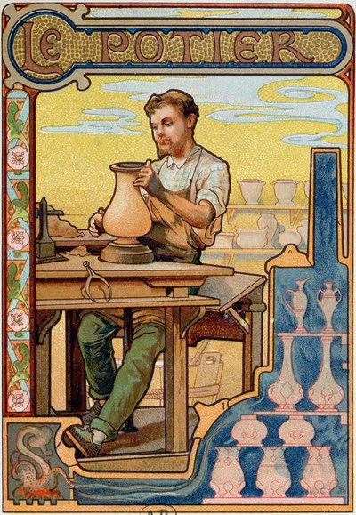 A Fazekas, illusztráció egy kézműves könyvből, 1899 körül alkotó: French School