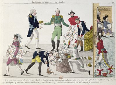 A Francia Birodalom helyreállítása Waterloo után, 1815 alkotó: French School
