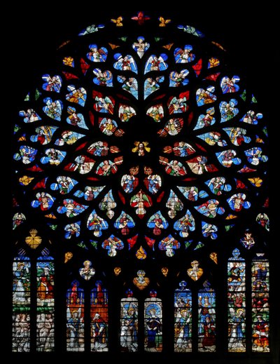 A Rose de Paradis angyali zenészekkel, 1520 előtt alkotó: French School