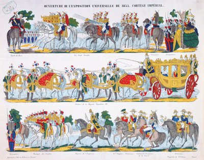 A Royal Cortege az Exposition Universelle megnyitóján 1855-ben alkotó: French School