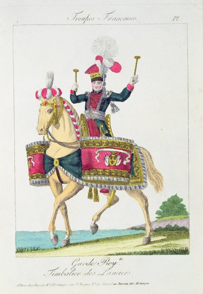 A királyi gárda: a Lancers dobosa, a francia csapatok lemeze alkotó: French School