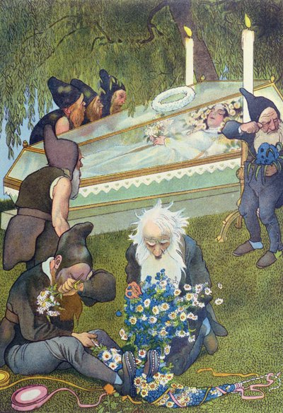 A Hófehérkét gyászoló hét törpe, 1911 alkotó: French School