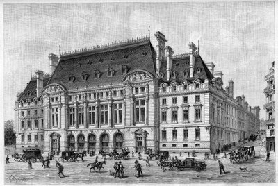 A Sorbonne-t 1887-ben újították fel a rue des Ecoles felől. alkotó: French School