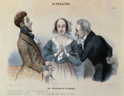 Die Schieloperation, ca. 1840 von French School