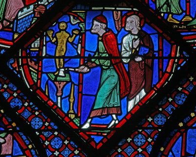 A Szent Jakab ablak: Almogenes (Hermogines) elpusztítja a bálványt (w5) alkotó: French School