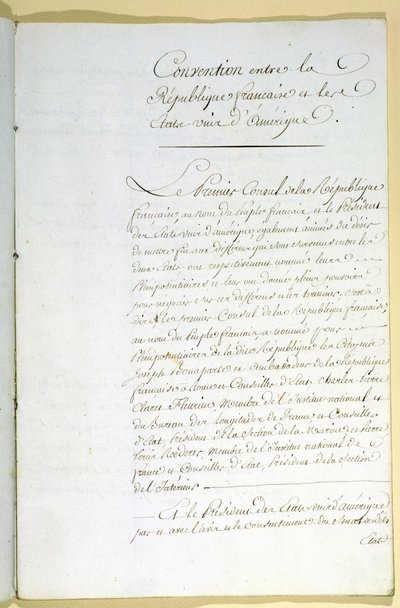 A mortefontaine-i békeszerződés, 1800. szeptember 30 alkotó: French School