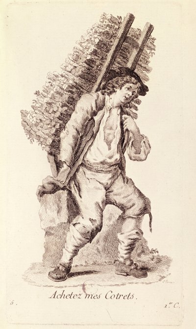 A gally eladó, a "Petits Metiers de Paris"-ból alkotó: French School