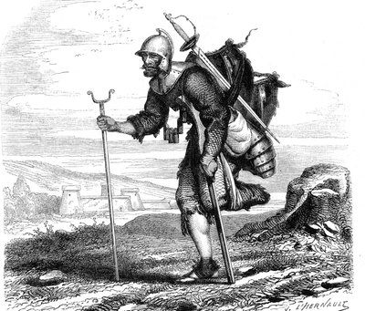 A háború (szimbólum) Lansquenet - Nyomtatás J.M. Metelli 1867 alkotó: French School